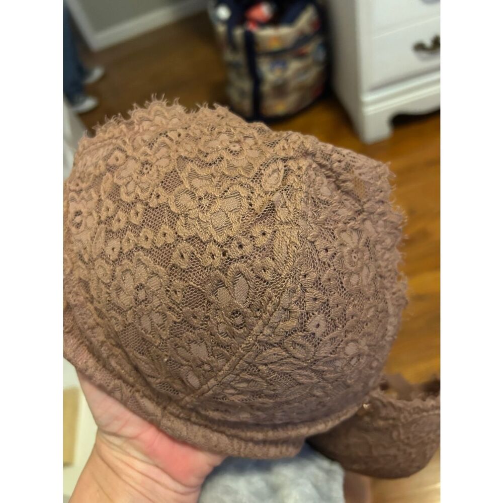 aerie Lace Wireless Bra in Mauve pink - Picture 5 of 7